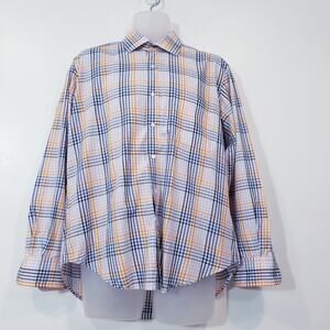 J. McLaughlin Multicolor Plaid Collared Button Front Shirt